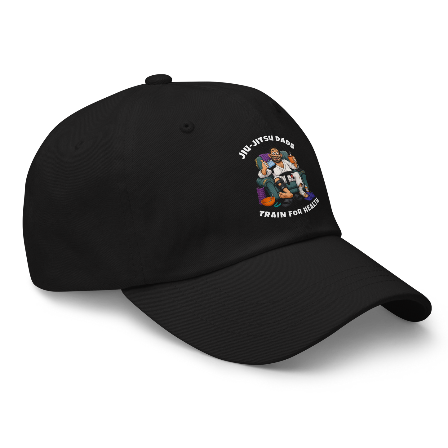 Jiu-Jitsu Dads Train for Health — Funny BJJ Father's Day Dad Hat Gift