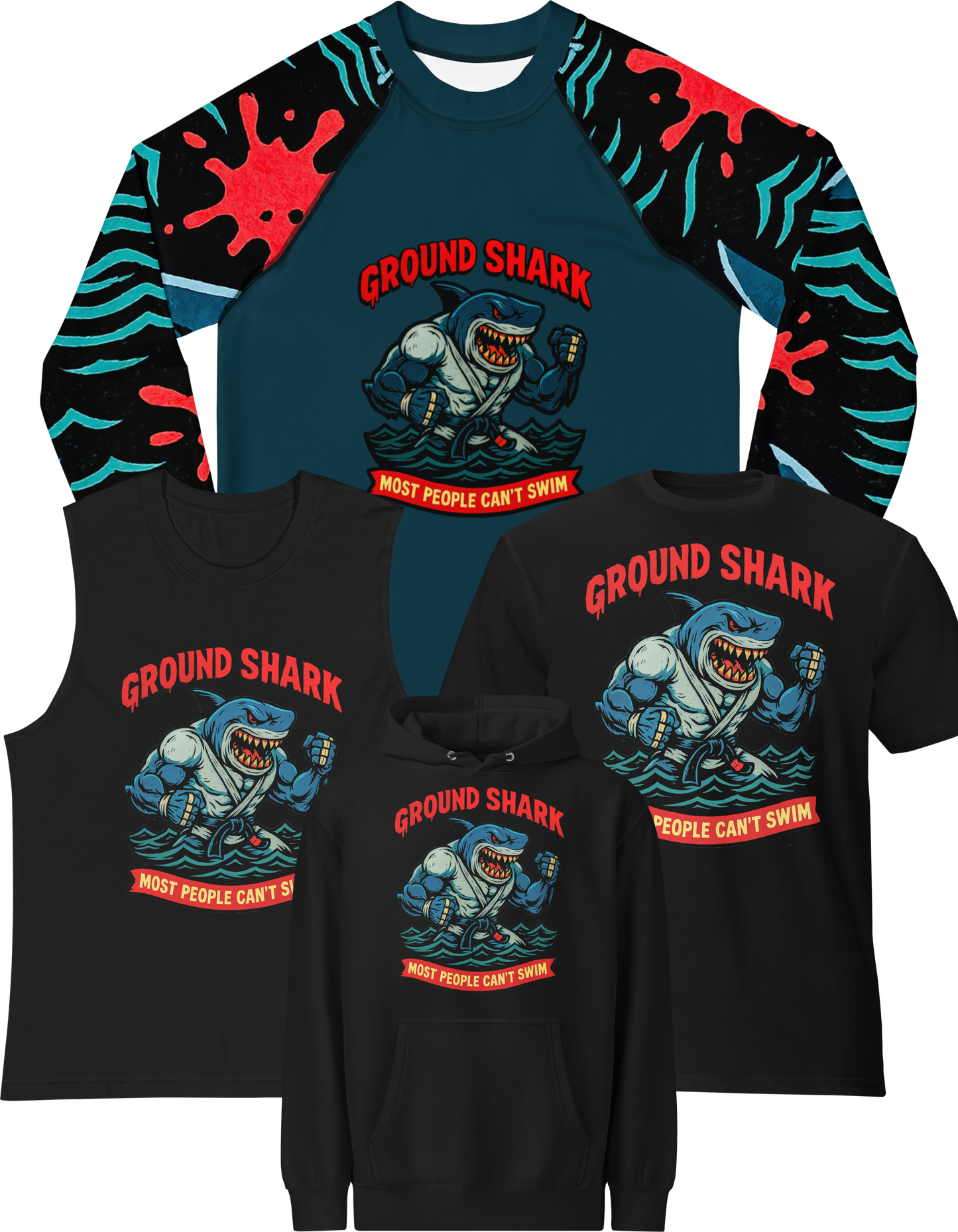 Ground Shark | Halloween BJJ Shirts, Hoodies, Rash Guards