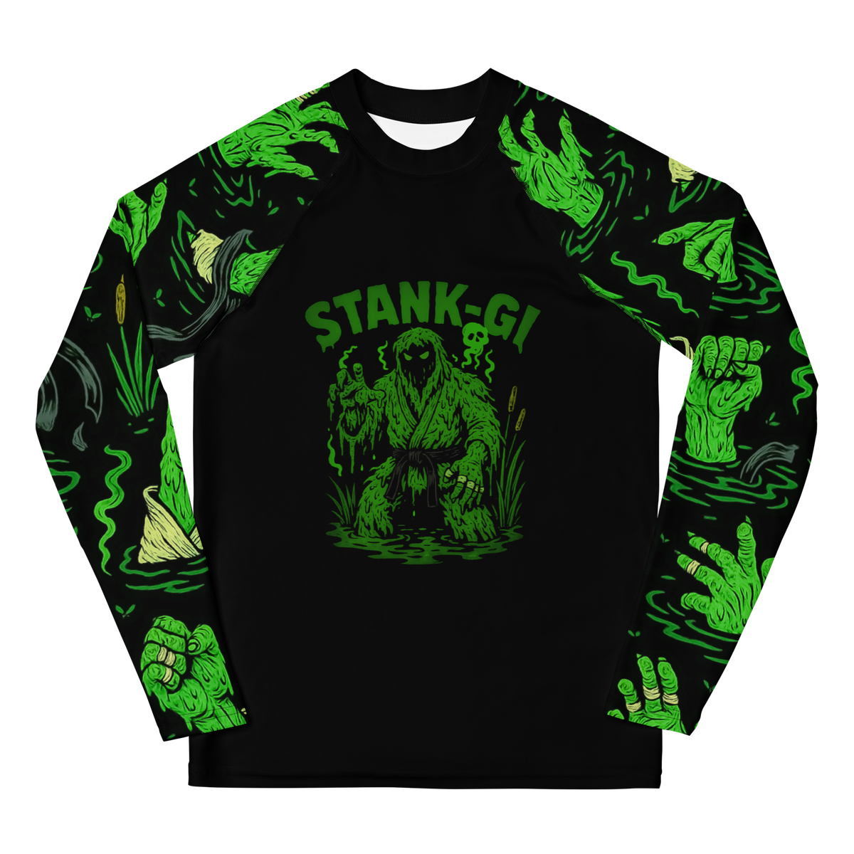 Stank-Gi BJJ Halloween youth rash guard, front view