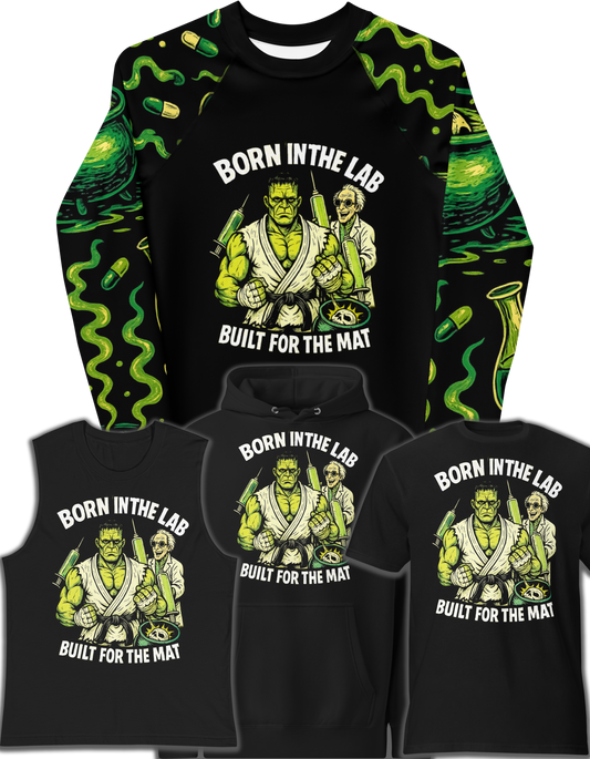 Born in the Lab, Built for the Mat | Halloween BJJ Shirts, Hoodies and Rash Guards