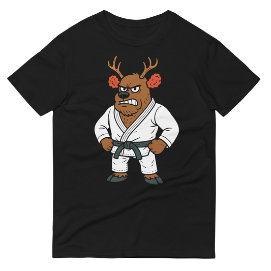 Cauliflower Ear Reindeer BJJ Christmas t-shirt in black