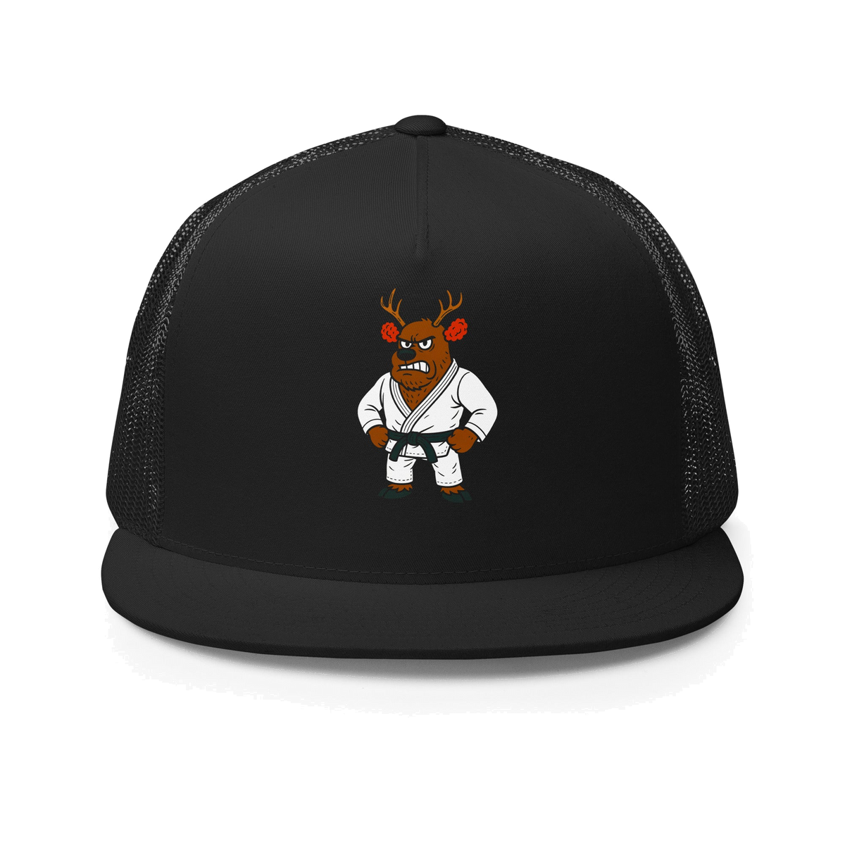 Cauliflower Ear Reindeer BJJ Christmas trucker cap