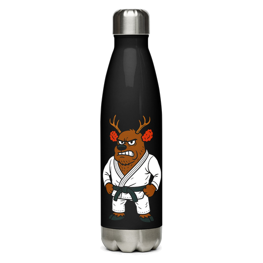 Cauliflower Ear Reindeer BJJ Christmas water bottle