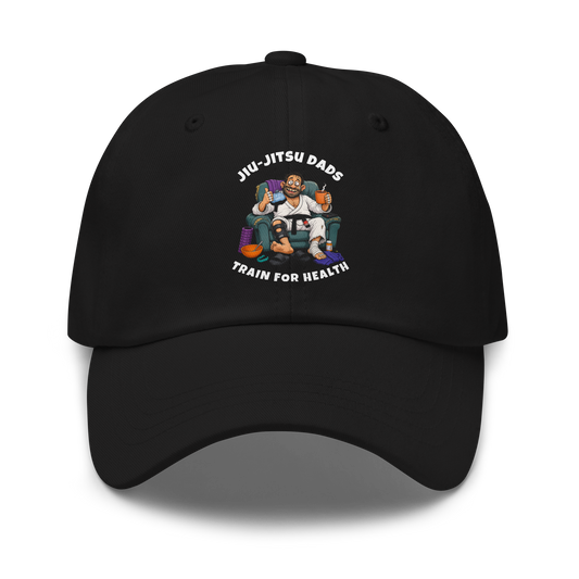Jiu-Jitsu Dads Train for Health — Funny BJJ Father's Day Dad Hat Gift