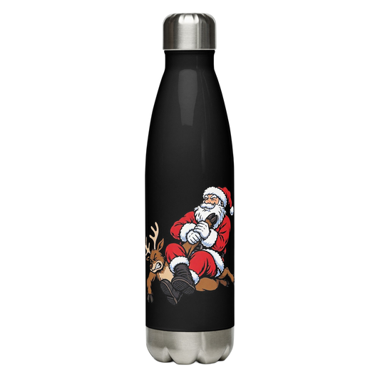 Santa Armbar BJJ Christmas water bottle