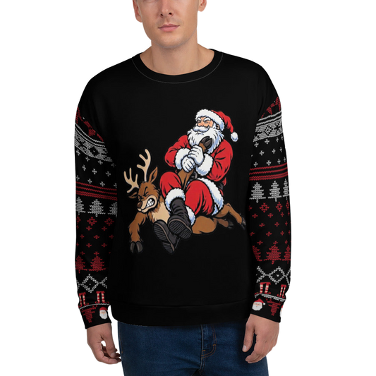 Santa Armbar BJJ ugly Christmas sweater