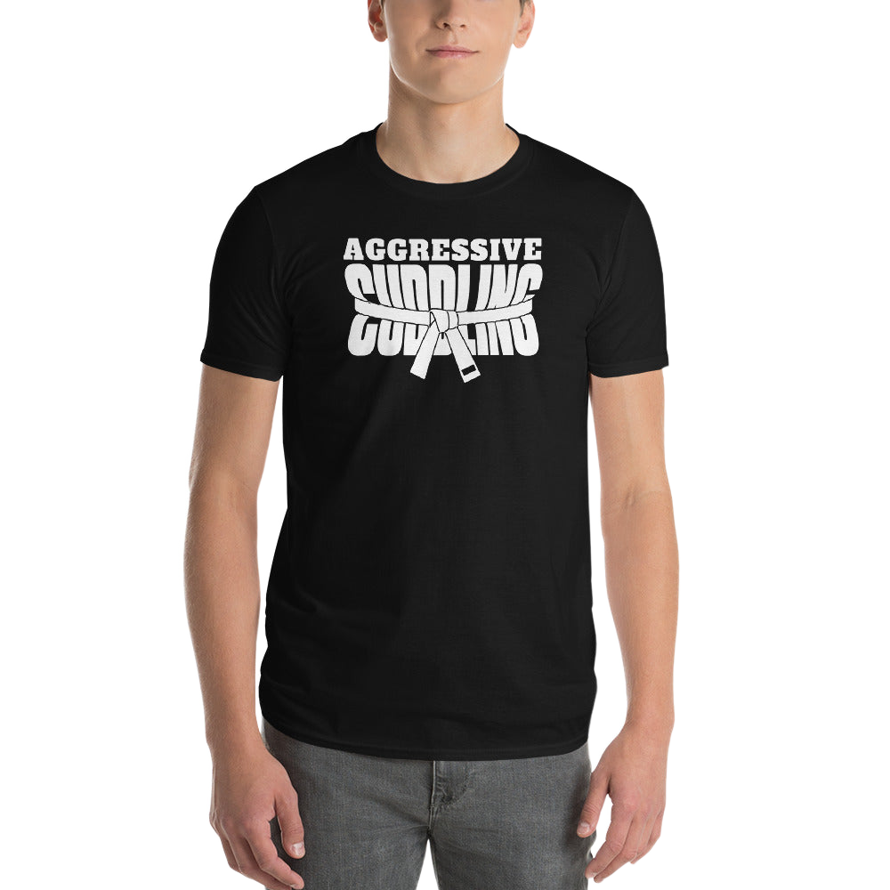 Aggressive Cuddling funny BJJ t-shirt
