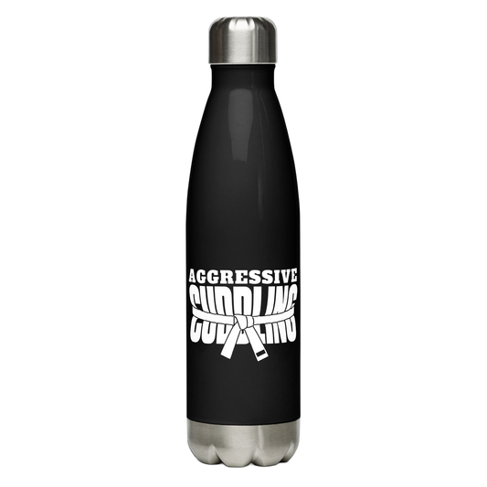 Aggressive Cuddling funny BJJ water bottle