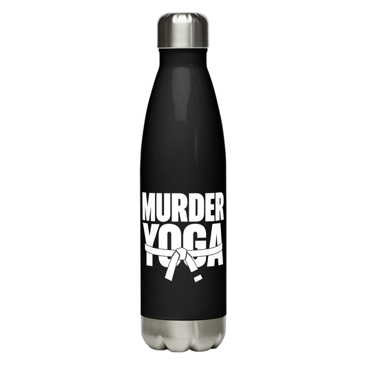 Murder Yoga funny BJJ water bottle