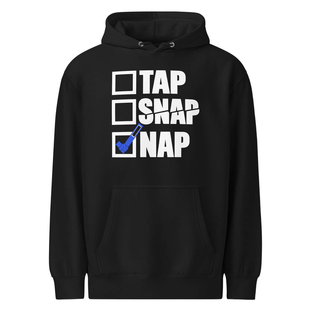 Tap Snap Nap funny BJJ hoodie