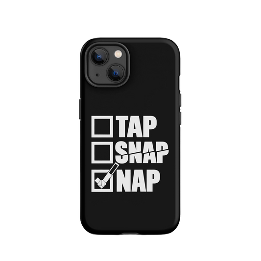 Tap Snap Nap funny BJJ tough iPhone case
