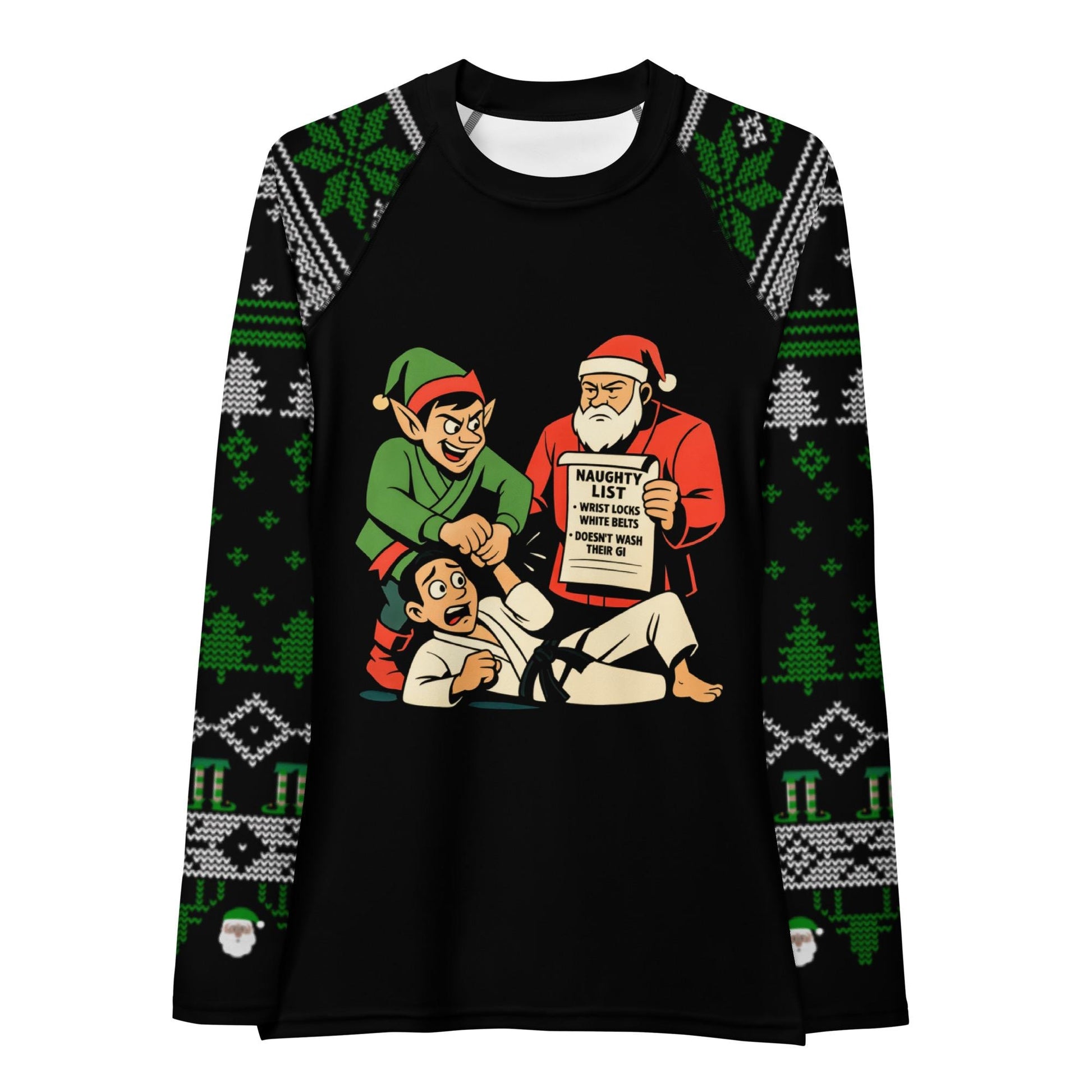 Funny Jiu Jitsu Christmas Rash Guard, BJJ Merry Wristmas Womens No Gi Top, Jiu Jitsu Christmas Gift