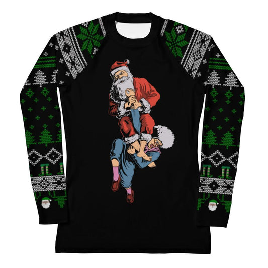 Funny Jiu Jitsu Christmas Rash Guard, Grandma Armbar Womens BJJ No Gi Top, Jiu Jitsu Christmas Gift