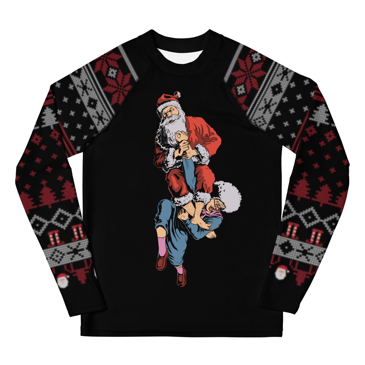 Funny Jiu Jitsu Christmas Kids Rash Guard, Grandma Armbar Youth BJJ Shirt, Jiu Jitsu Christmas Gift