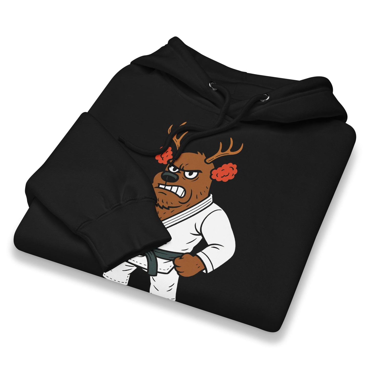 Funny Jiu Jitsu Christmas Hoodie, Cauliflower Ear Reindeer BJJ Sweatshirt, Jiu Jitsu Christmas Gift