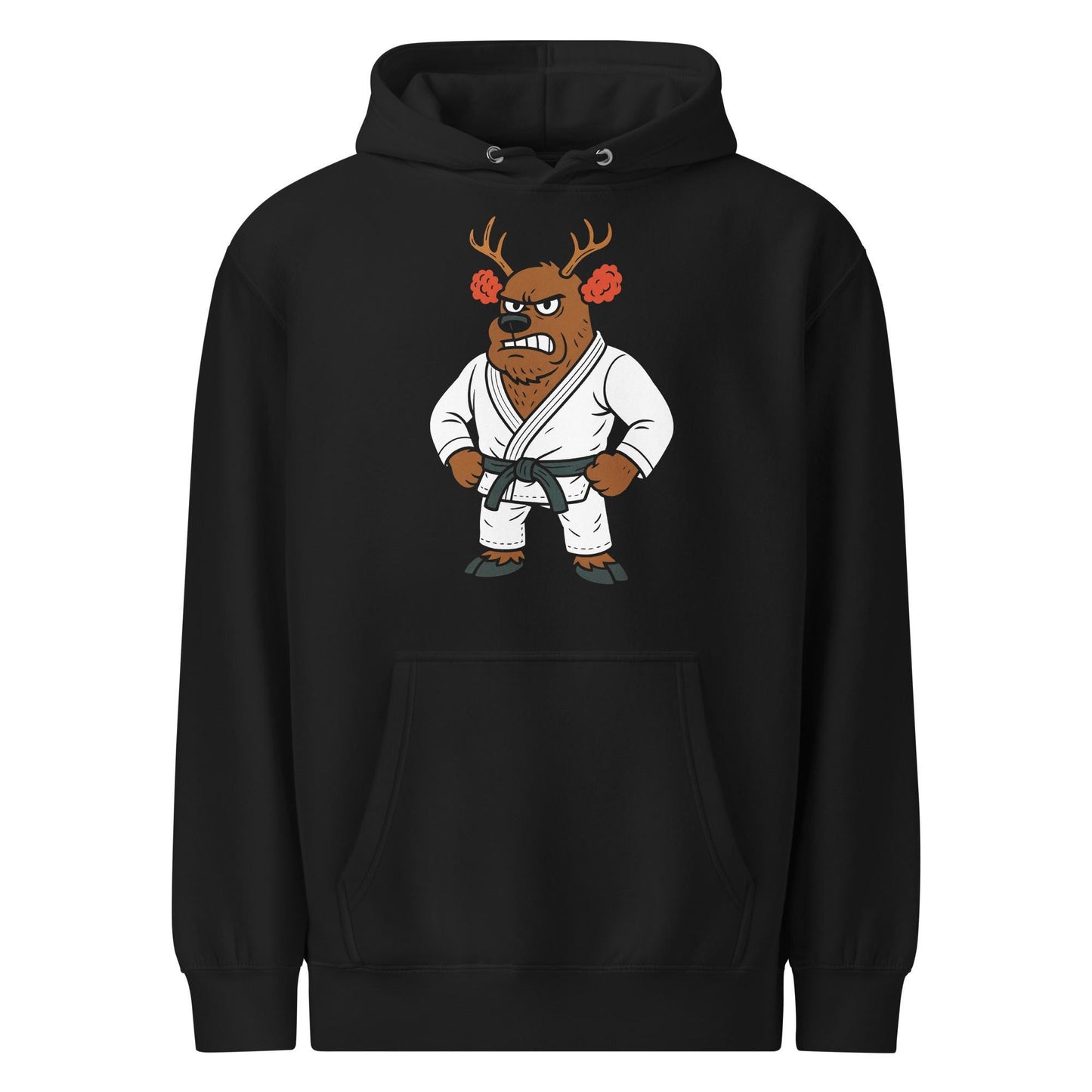 Funny Jiu Jitsu Christmas Hoodie, Cauliflower Ear Reindeer BJJ Sweatshirt, Jiu Jitsu Christmas Gift