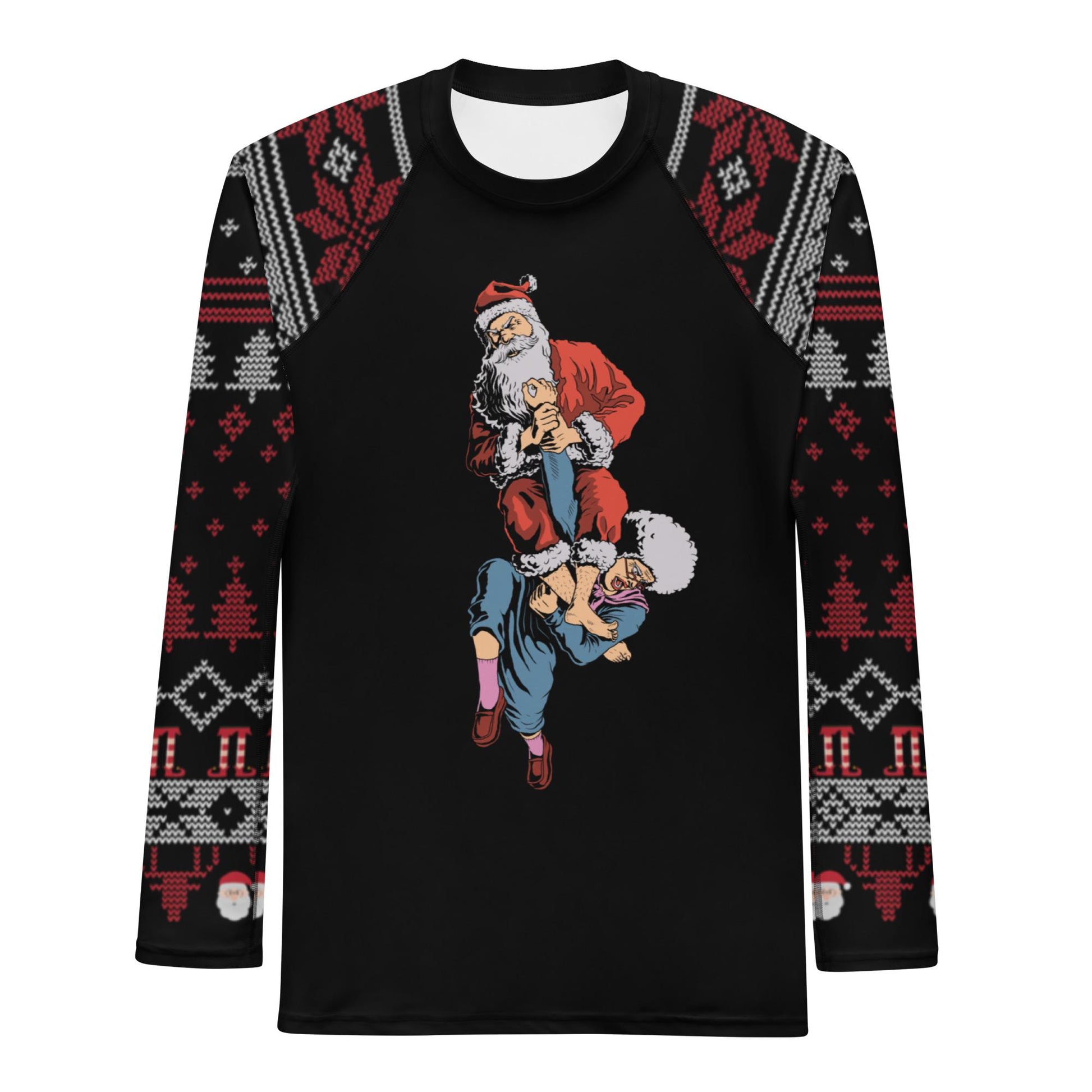 Funny Jiu Jitsu Christmas Rash Guard, Grandma Armbar Mens BJJ No Gi Top, Jiu Jitsu Christmas Gift