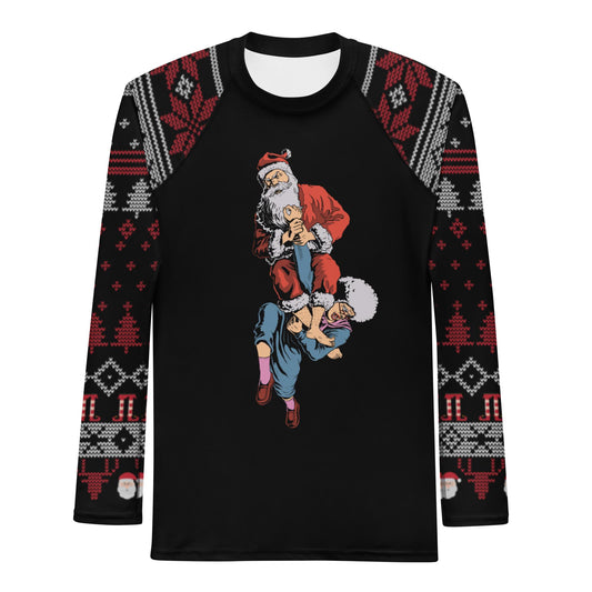 Funny Jiu Jitsu Christmas Rash Guard, Grandma Armbar Mens BJJ No Gi Top, Jiu Jitsu Christmas Gift