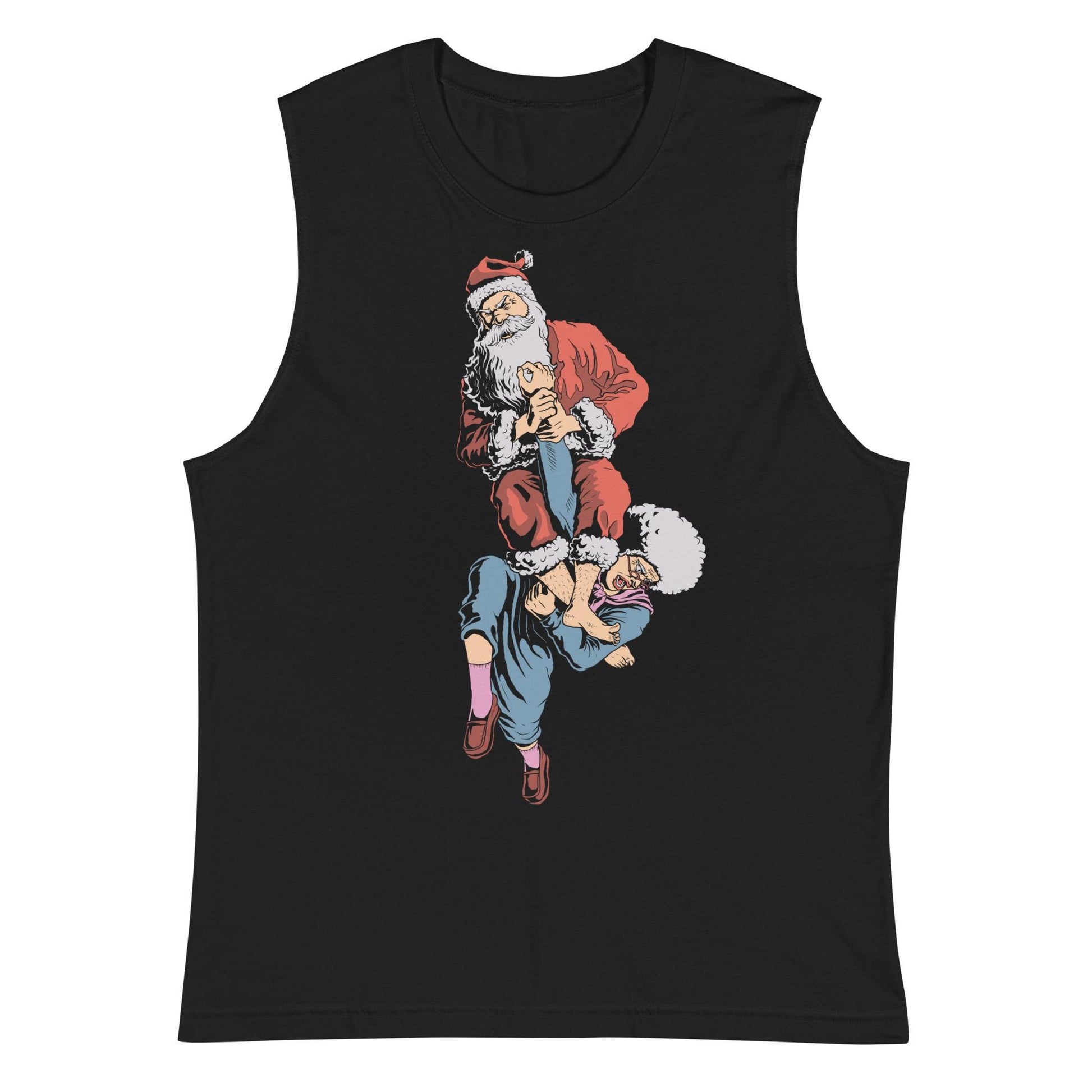 Funny Jiu Jitsu Christmas Tank Top, Grandma Armbar BJJ Muscle Shirt, Jiu Jitsu Christmas Gift
