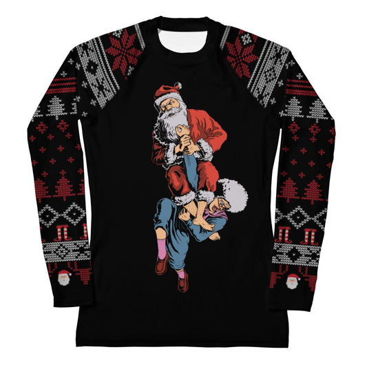 Funny Jiu Jitsu Christmas Rash Guard, Grandma Armbar Womens BJJ No Gi Top, Jiu Jitsu Christmas Gift