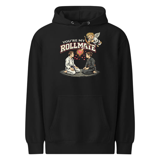 Jiu Jitsu Couple Hoodie, Funny BJJ Valentines Day Hoodie, Jiu Jitsu Gift, Youre My Rollmate