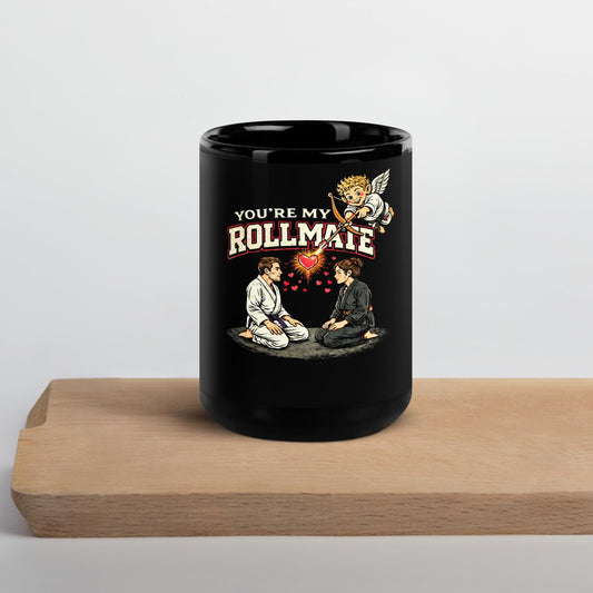 Jiu Jitsu Couple Mug, Funny BJJ Coffee Mug, Jiu Jitsu Valentines Gift, Youre My Rollmate