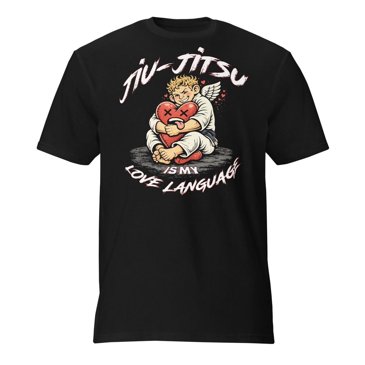Jiu Jitsu Is My Love Language BJJ Valentine's t-shirt in black