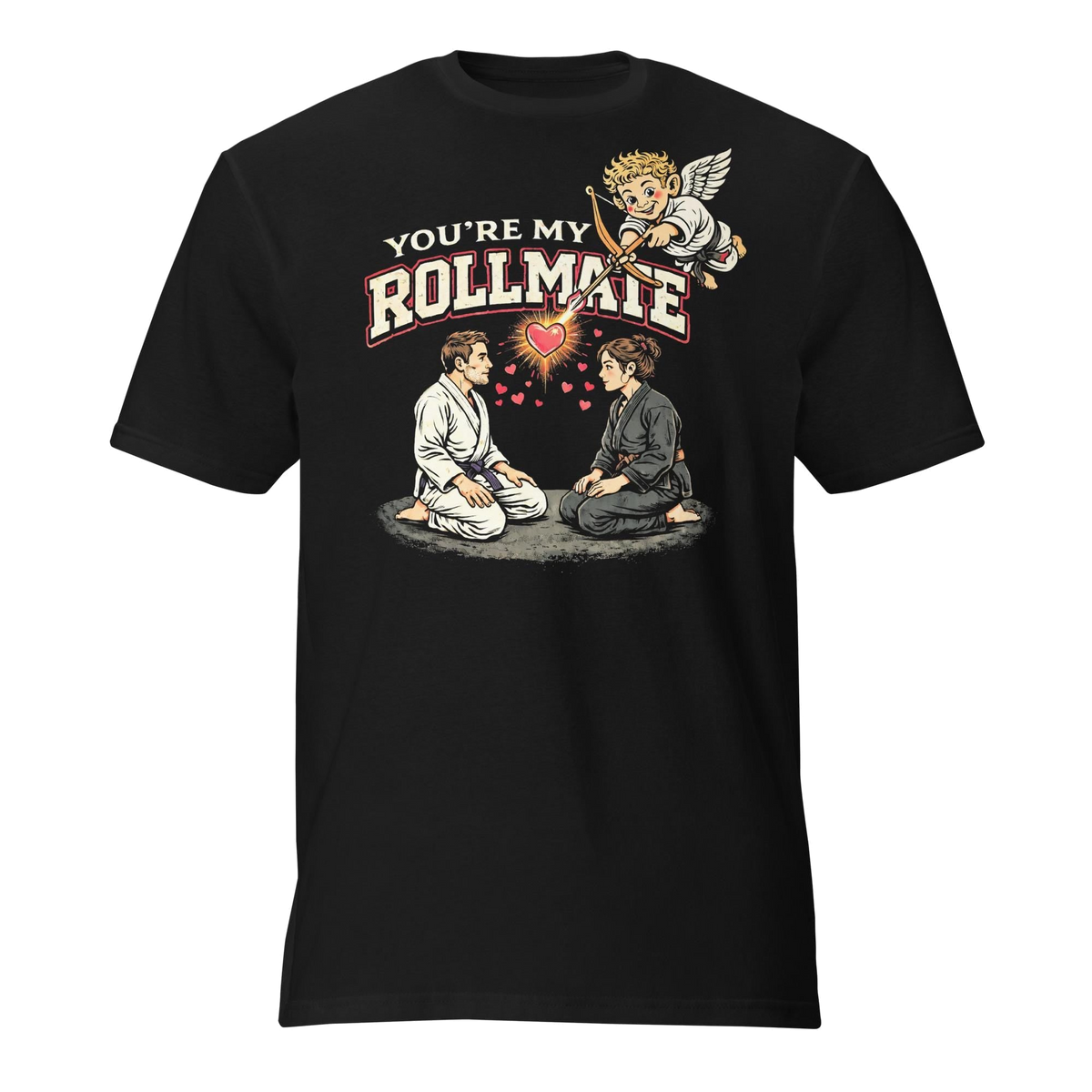 You're My Rollmate BJJ Valentine's t-shirt in black